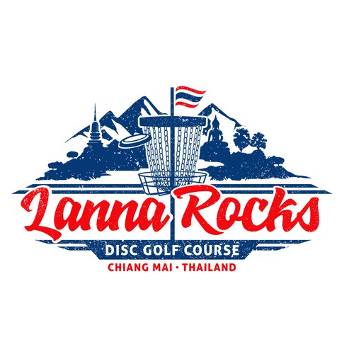 Logo Design for the gorgeous - Lanna Rocks Disc Golf Course - in Chiang Mai Thailand Design by BOLT DESIGN
