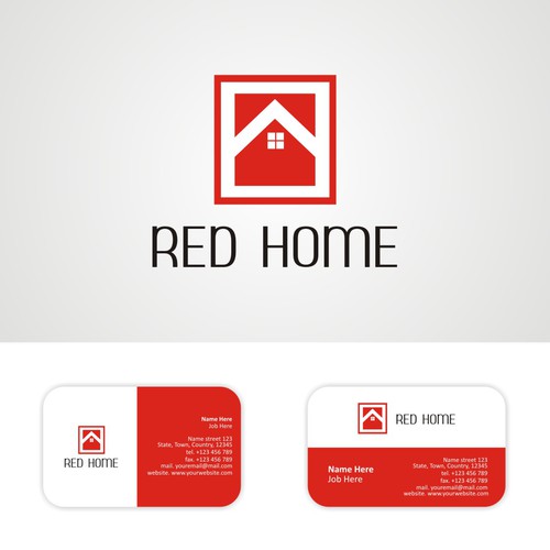 logo for Red Home Design by Creativicky