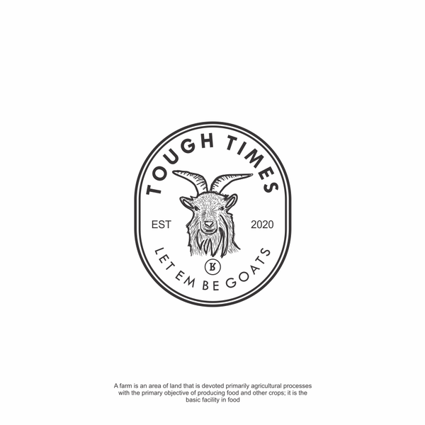 Vintage design goat head 