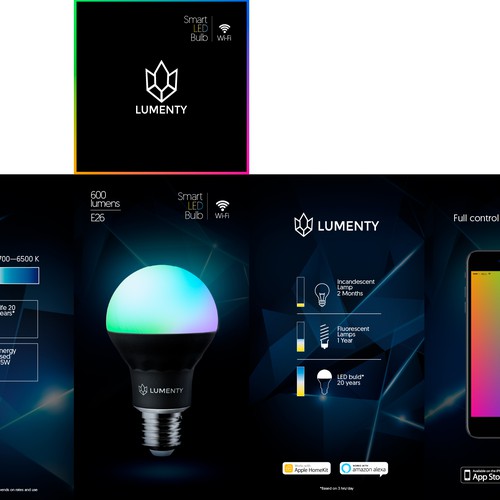We need to create a sophisticated package for smart lamps. Design by leandropalencia84