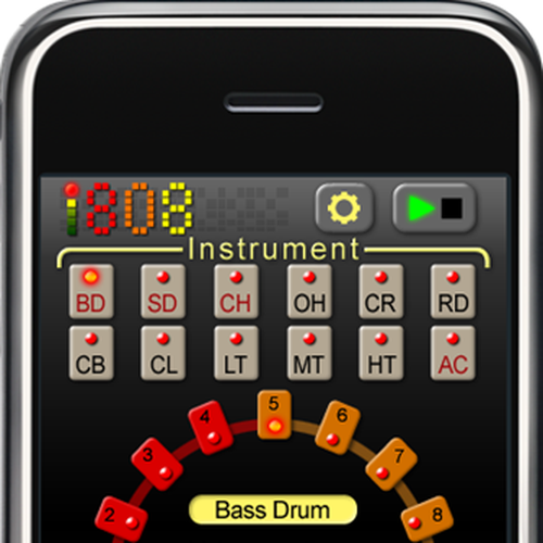 iPhone music app - single screen and icon design Diseño de Sotiris