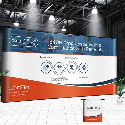 Design tradeshow background backdrop for healthcare company ( 10x20 feet) Design by IDEA Logic✅✅✅✅