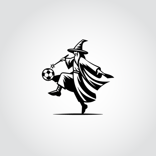 Soccer Wizard Cartoon Diseño de Graphix Surfer