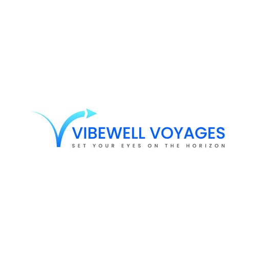 Calming & Relaxing Logo for Vibewell Voyages Travel Agency Design by Ratulgraphics