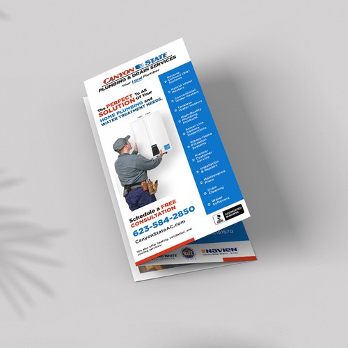 Trifold For Plumbing Company - Complete With Wireframe Design by Digisolz Creation