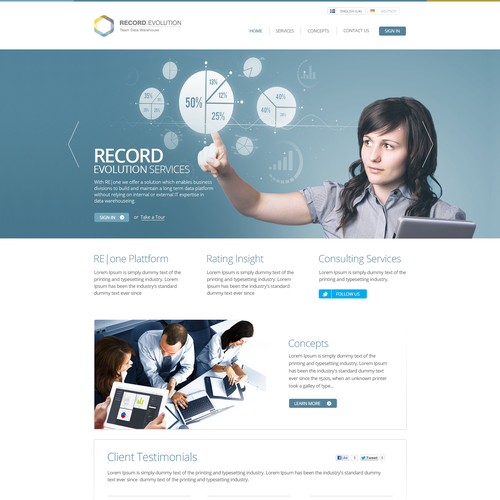 Web page design contest entry by Spillo (Luigi Burrelli)