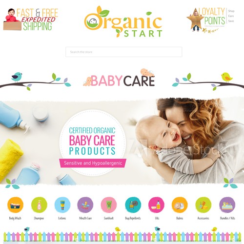 Baby store products site