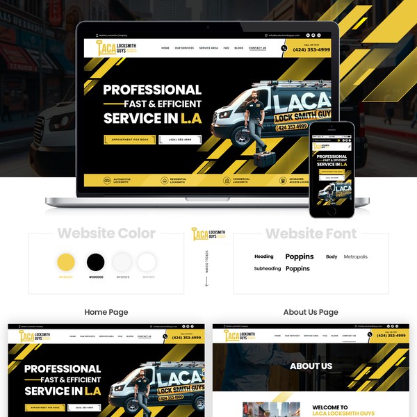 Website designer needed for a growing family owned locksmith business in los angeles