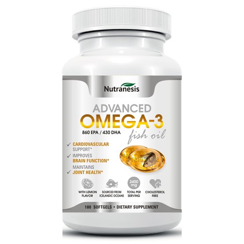 Create the Product Label for Omega-3 Design by Aalamvision