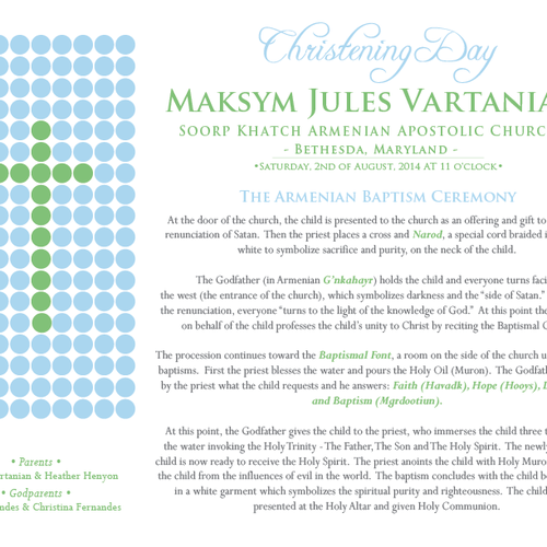 recreate a Christening flyer Design by Alex986