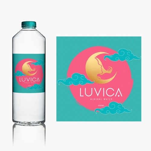 Label design for [beauty mineral water] for women Design by susubayramm (insta)