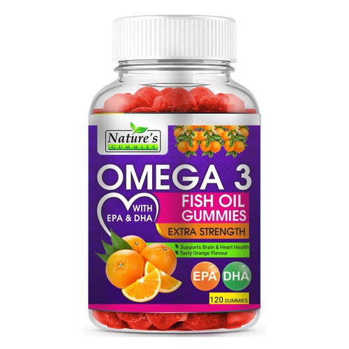 Design Tasty Omega 3 Fish Oil Gummies Design needed for Nature's Gummies por Hanisha P Patel