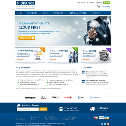 Proposta di design per un contest della categoria Design di sito web realizzata da AxilSolutions