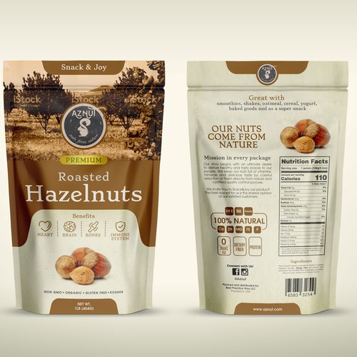 Create a great product package for Aznut hazelnuts Design by Advant7