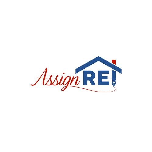 Real Estate Logo with cursive + forming shapes out of words Design by raph˙