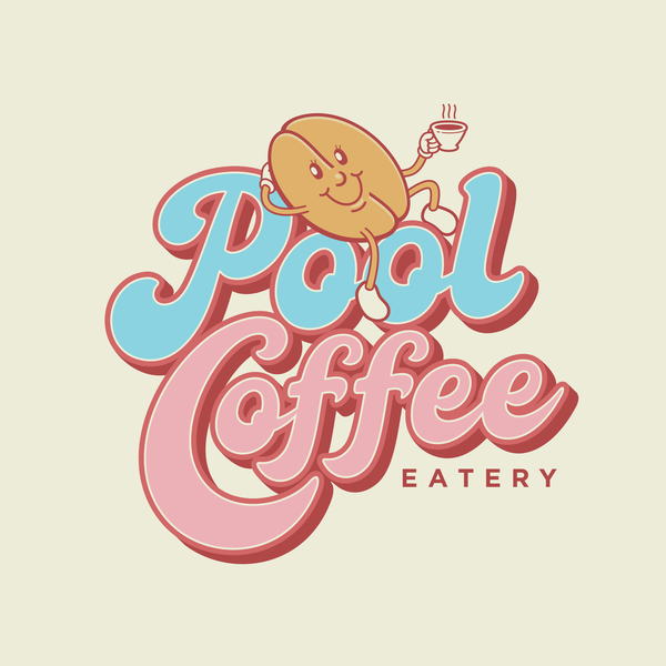 Retro cool logo design for trendy cafe & pool