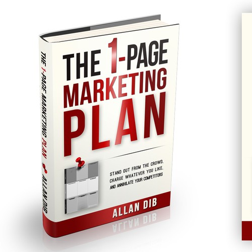 Create a captivating business book cover for "The 1-Page Marketing Plan" Design by Virdamjan