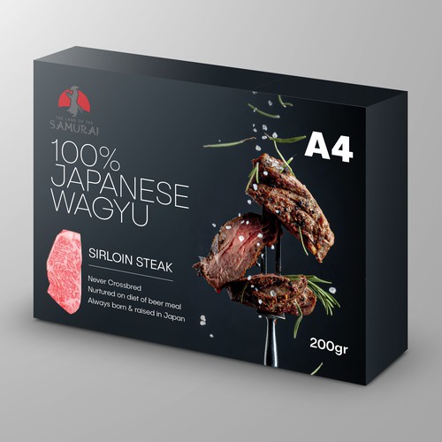 100% JAPANESE WAGYU STEAK Design by maxponto