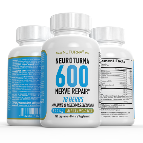 Designs | Supplement Label for NEUROTURNA | Product packaging contest