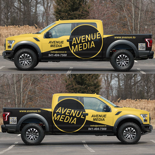 Need A Powerful / Aggressive Construction-Focused Wrap For Our Ford Raptor! Design by ezesol™