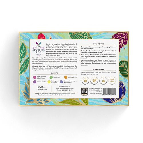 Design Beautiful Colorful Shower Steamer Gift Box that shouts Click me!  for French Luxury Bath & Shower Company Design by EffieK