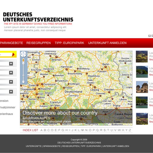 Webpage Design New Free Yellow Pages Service For Accomodations Web Page Design Contest 99designs