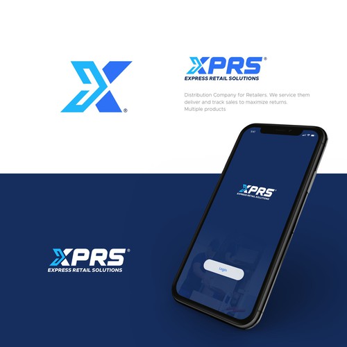 XPRS Express Retail Solutions Logo. Mass distribution company Diseño de Bayudaswara