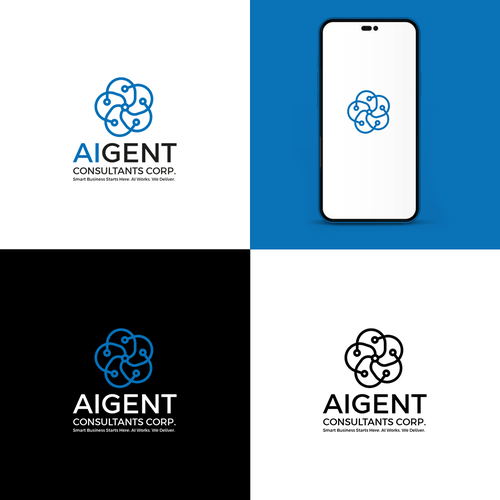 AI Agent Company: Appealing to small to medium sized businesses. Design by airdesigns24