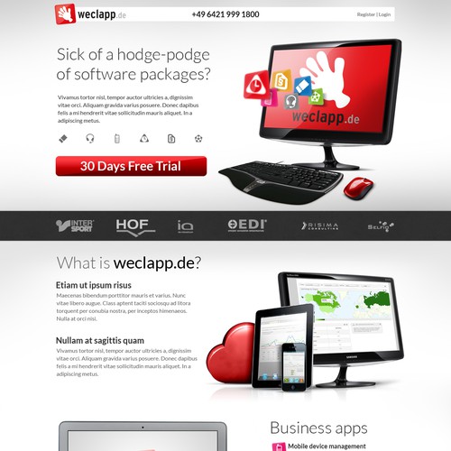 Web page design contest entry by Pdot
