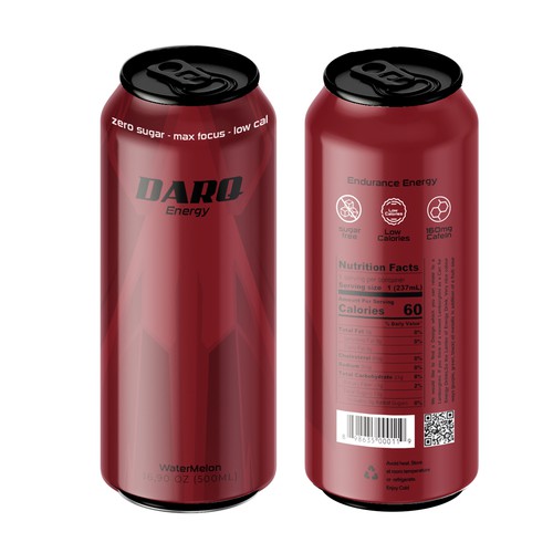 Create a unique Design for a sugar free Energy Drink Can! Diseño de rakaruaan