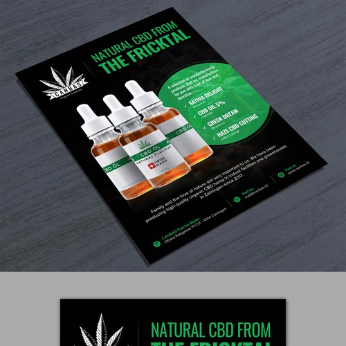 Flyer promotion for local CBD store Design by 123Graphics