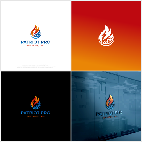 Logo for small Heating, Cooling, Electrical contractor Design by 7LUNG™