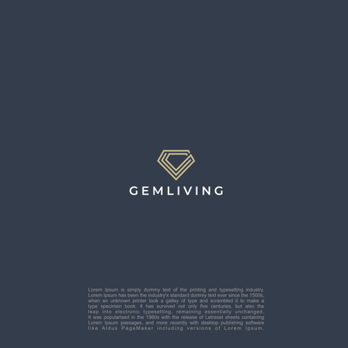 Geometrical, minimalist, modern brand design for Gem Living Design by m.alvn™