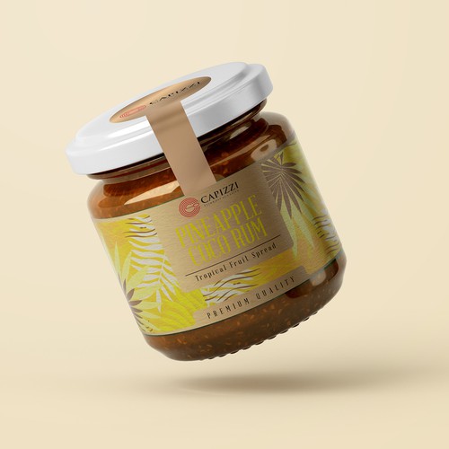 Label for exclusive fruit spreads made of tropical fruit Design by Emran Hayat