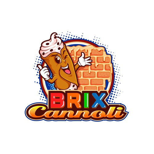 A welcoming and colorful design and logo to appeal to our foodies. Cannoli's!!! Design by brint'X