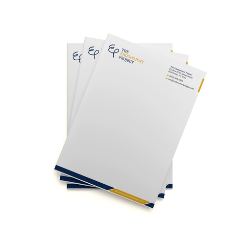 Clean, simple note design, The Endowment Project Design by prosenjit_P