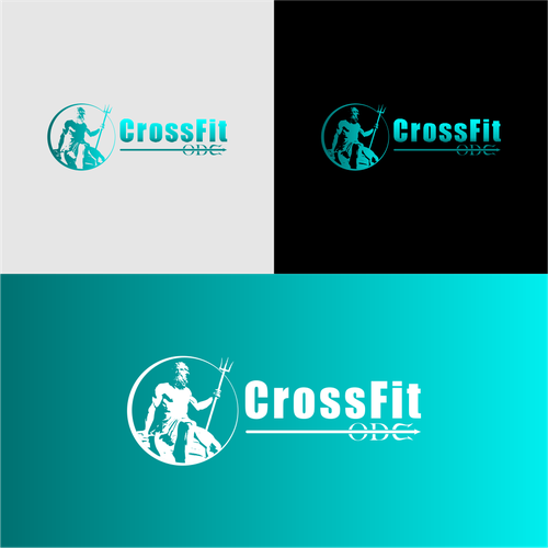Logo pour une salle de CrossFit (France), thématique : trident, mer, odyssée, poseidon … Design by Gprex