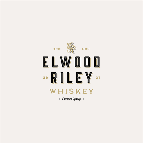 Clean, Classic Whiskey Brand Logo Diseño de RobertEdvin