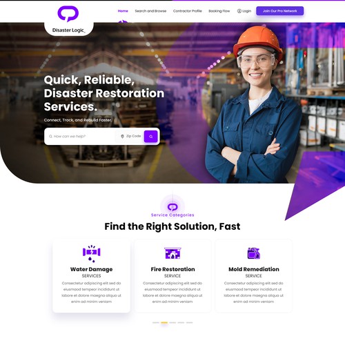 Designs | Disaster Logic a modern platform for the disaster restoration ...