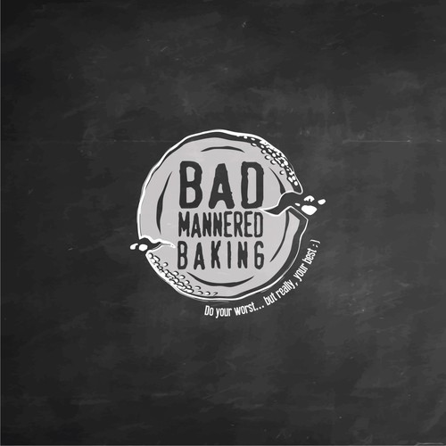 Need a fucking cool logo for Bad Mannered Baking - a swearing cookie stamp company Design by Dezion Projects