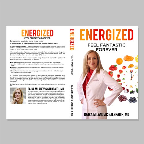 Design a New York Times Bestseller E-book and book cover for my book: Energized Design by Bigpoints