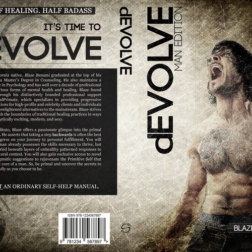Book Cover Needed!!! Edgy, Masculine, Modern and Minimalistic for progressive self-help book for men Design by SilentRevolt