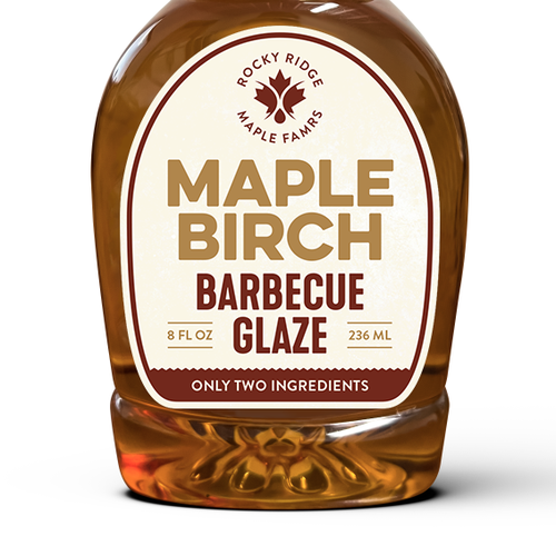 Vintage Label for Birch and Maple Syrup Barbecue Glaze Design by Grapismo