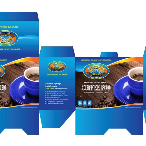 Designs Amazon Springs Water Co. Ltd. Looking for Coffee Packaging