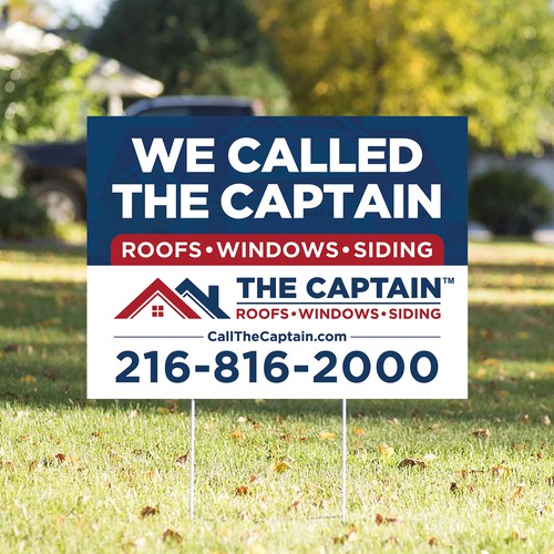 Yard Sign Design - We Called The Captain! Design von SoftSkills