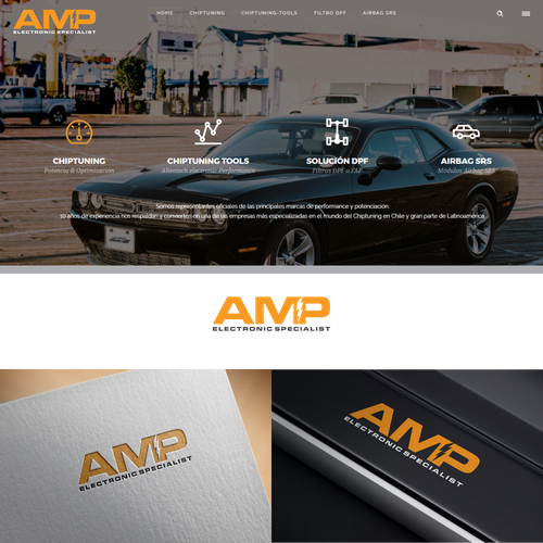 "AMP tires and ciptuning necesita cambiar y mejorar su imagen a AMP electronic specialist" ganador Logotipos