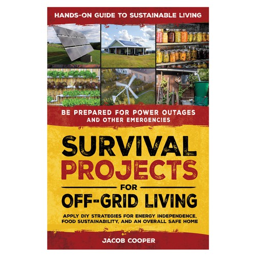 Book Cover for Off-Grid Survival Projects Design by MarCreative™
