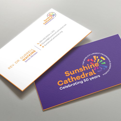 Business Card for Growing Progressing LGBTQ Church Design by kaylee CK