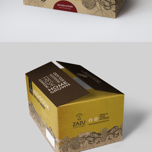 Mushroom Grow Kit Design by StanBranding