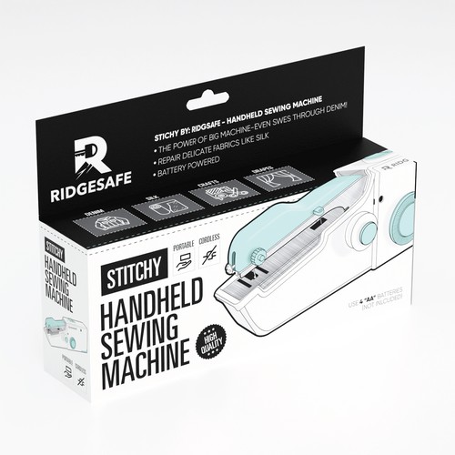 Create Packaging for Moden Handheld Sewing Machine Design by Dem Ro